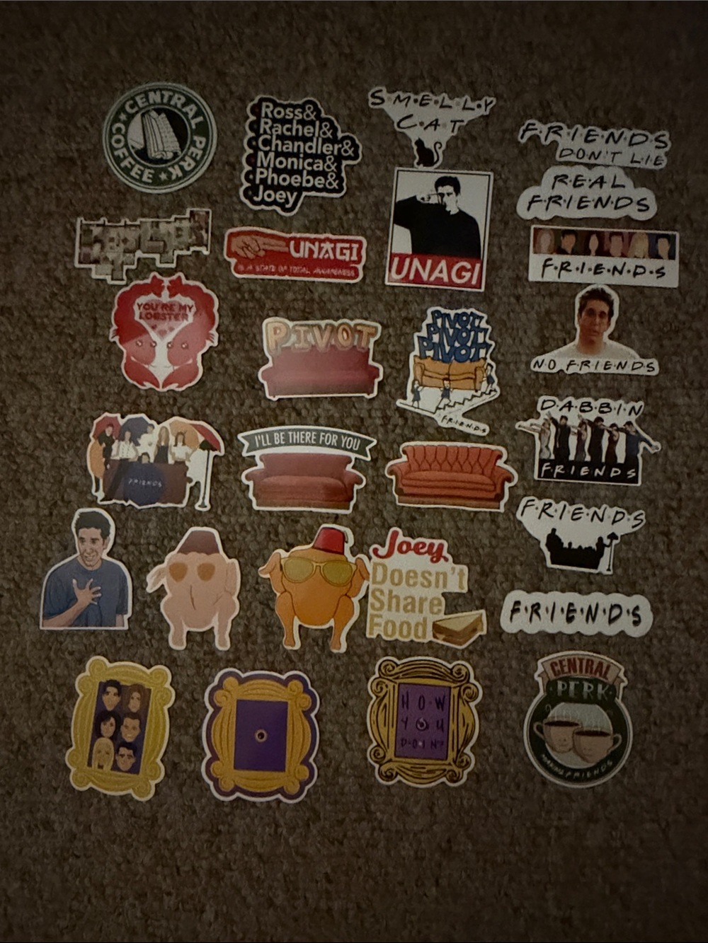 Friends Set of 27 Assorted Stickers